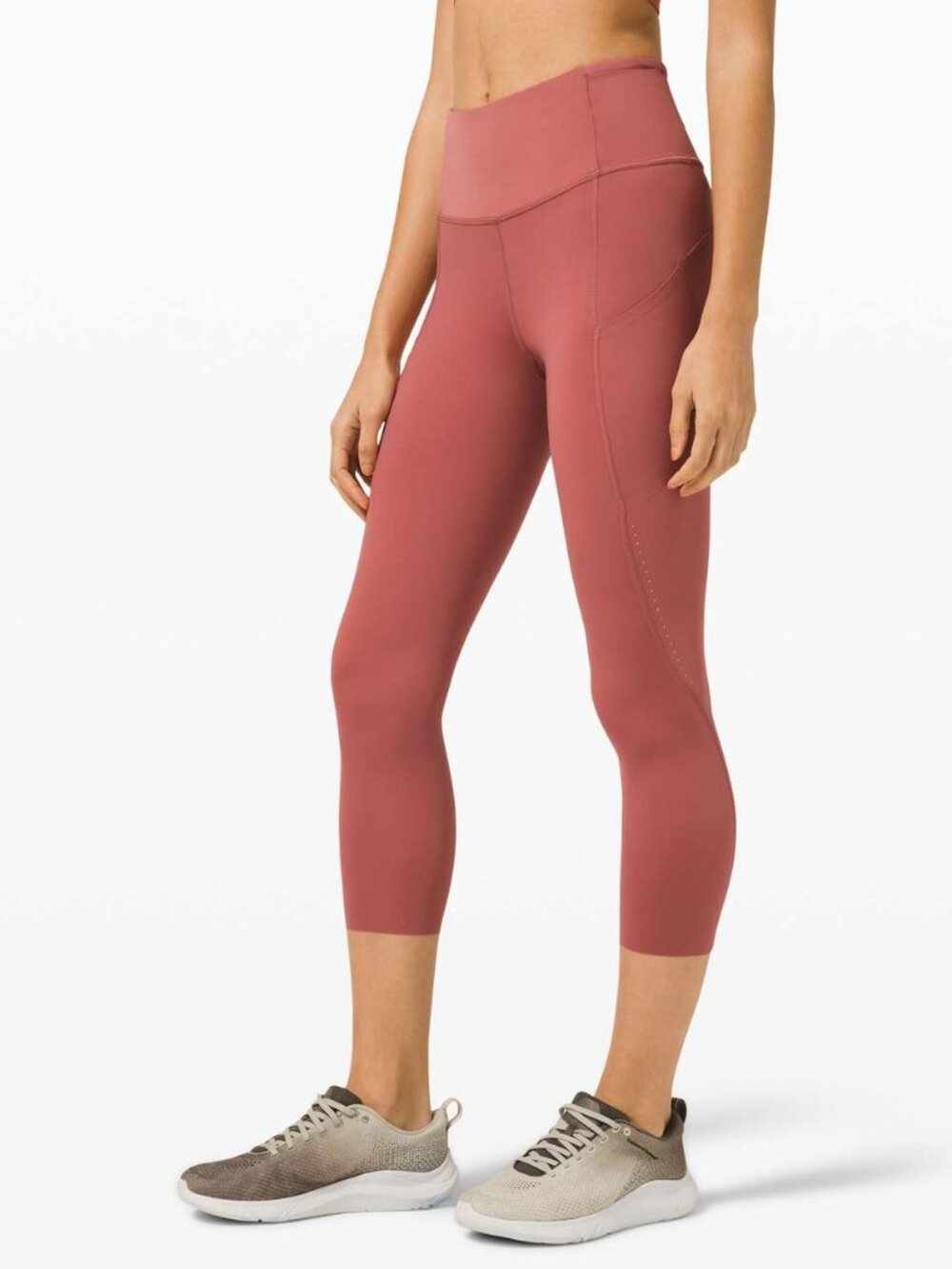 Lululemon Women's Fast and Free High Rise Crop 21" Elite - Pink